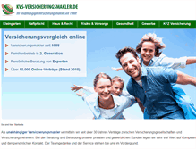 Tablet Screenshot of kvs-versicherungsmakler.de